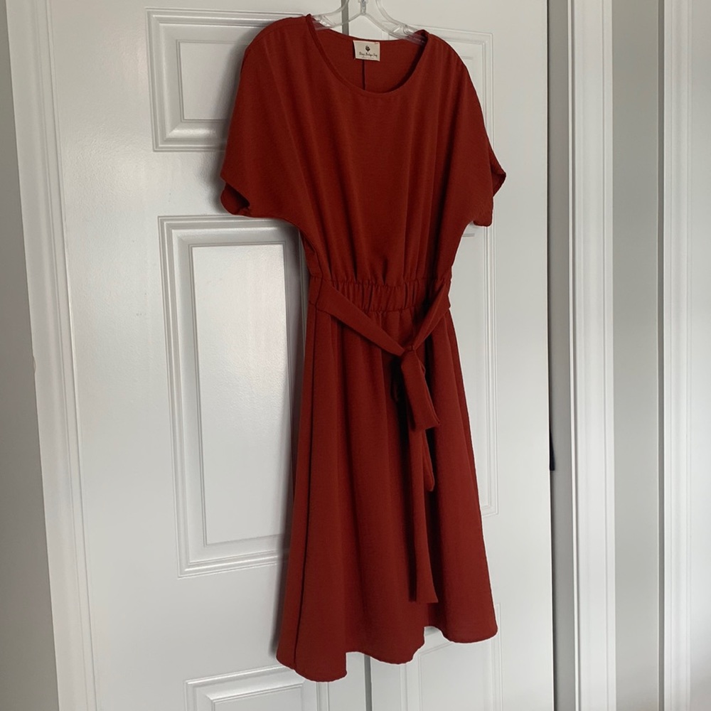 Dress - pumpkin spice in color, perfect for upcoming fall!